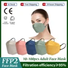 FFP2 1050 шт. маска для взрослых маска для лица с рыбками 3d 4-слойные однотонные одноразовые маски для взрослых модные маски N95KN95FFP2