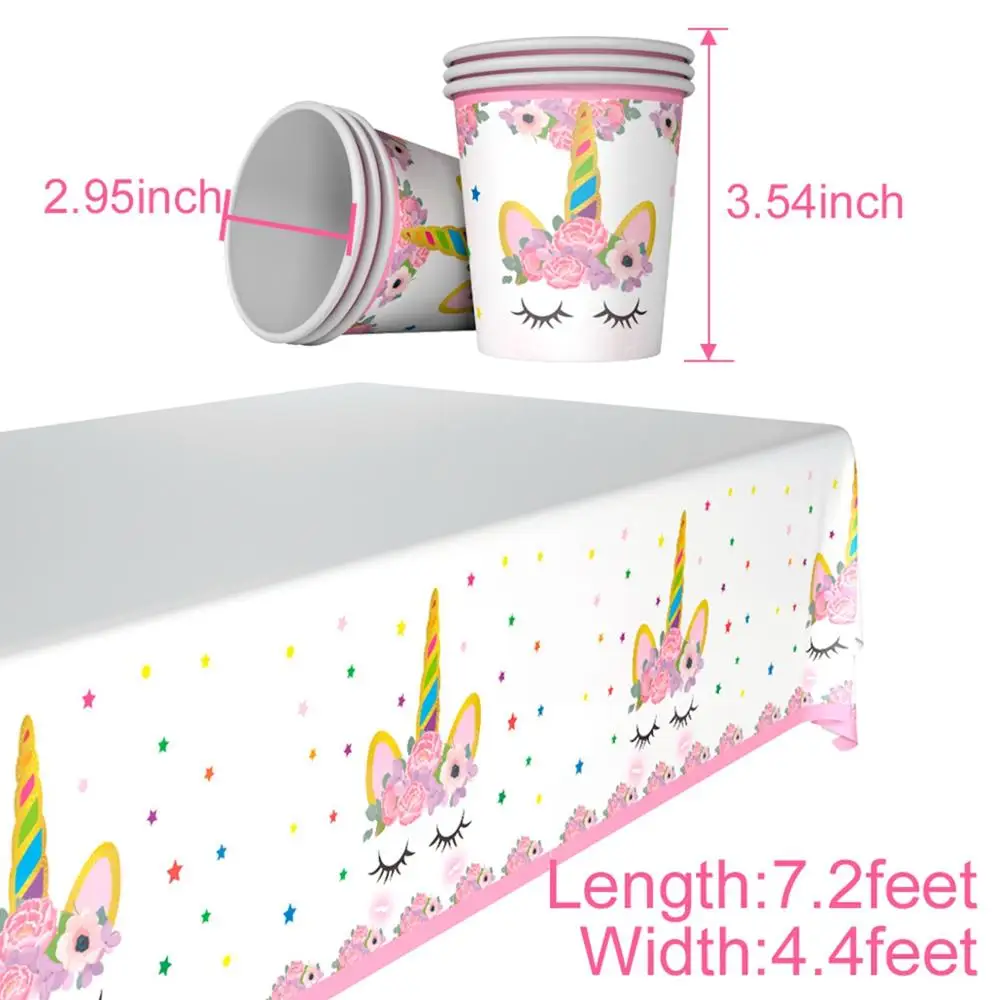 Одноразовая посуда FENGRISE в виде единорога для вечеринки украшение дня рождения