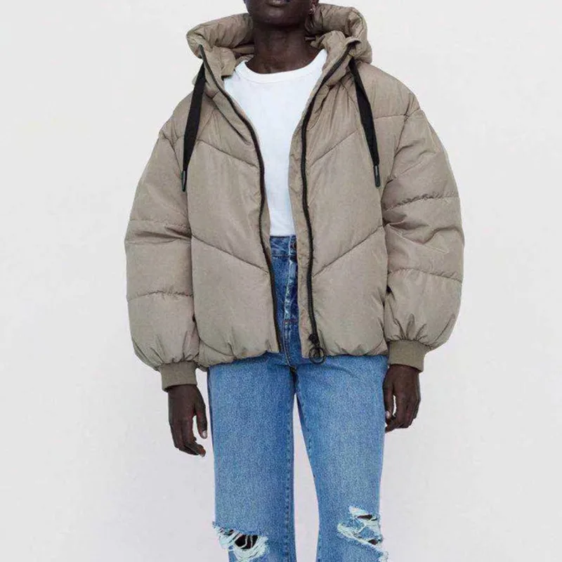 

Winter Women‘s Jacket Coat Female Oversize Warm Hooded Parkas Casual Solid Zipper Cotton Outerwear Overcoats Women Hooded Jacket