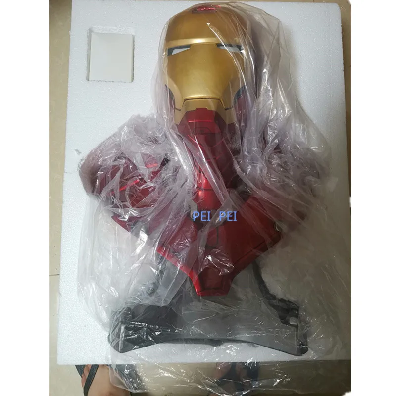 Статуя Тони Старк 1:1 MK3 голова портрет с светодиодный светильник GK фигурку