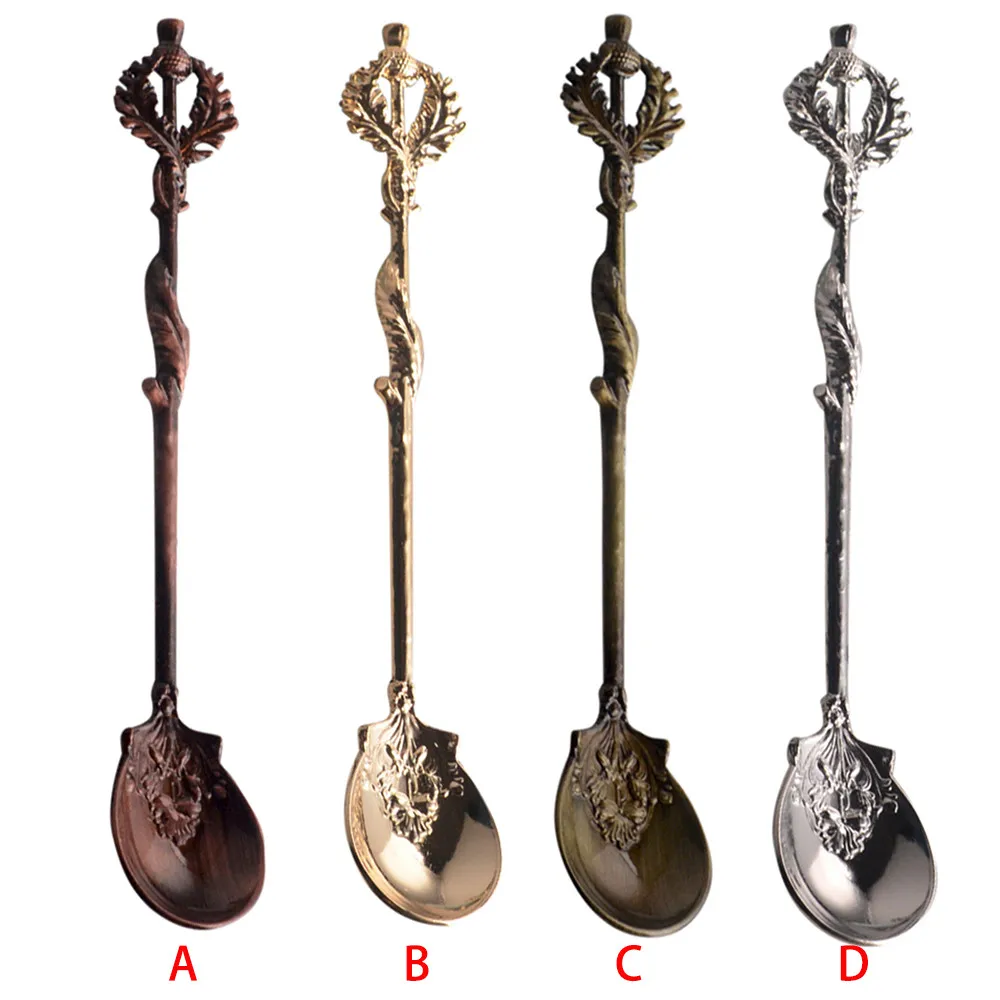 Luxury Vintage Royal Palace Carved Mini Tea Coffee Ice Cream Dessert Scoop Spoon Fast Delivery | Дом и сад