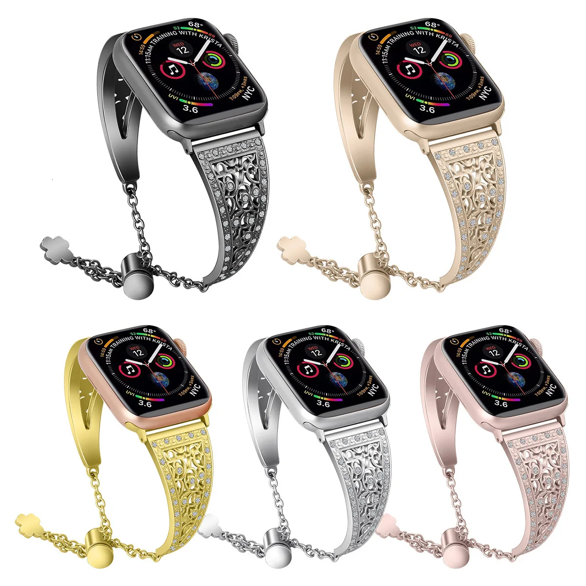 Браслет из нержавеющей стали для Apple Series 5 4 3 2 40 мм 38 44 42 мм|Ремешки часов| |