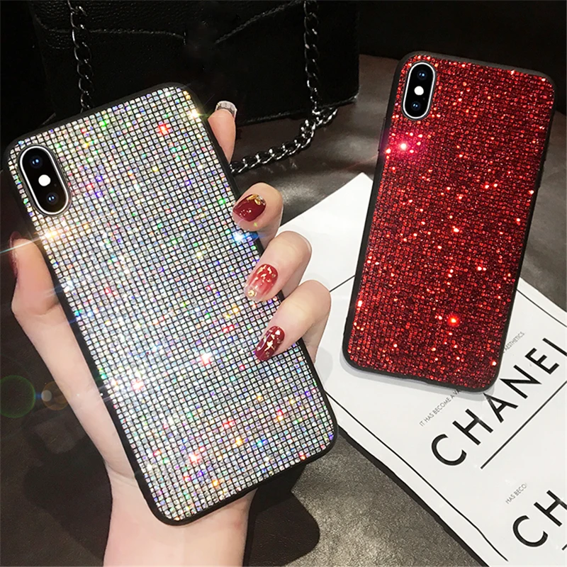 Блестящий чехол со стразами для телефона Huawei P30 P20 Mate20 Lite P Smart Y7 Y6 prime Y9 2019 Nova 3 3i 3E P10 |