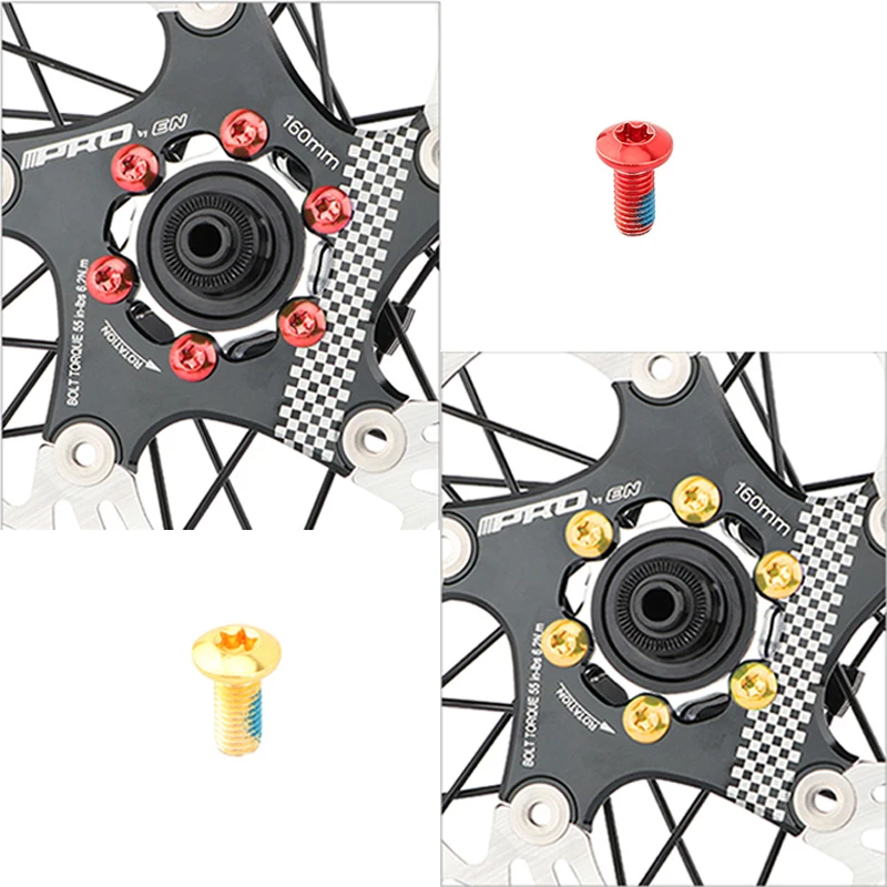 Разноцветные тормозные винты IIIPRO T25 для дисков сплавы подходят 160 мм 180