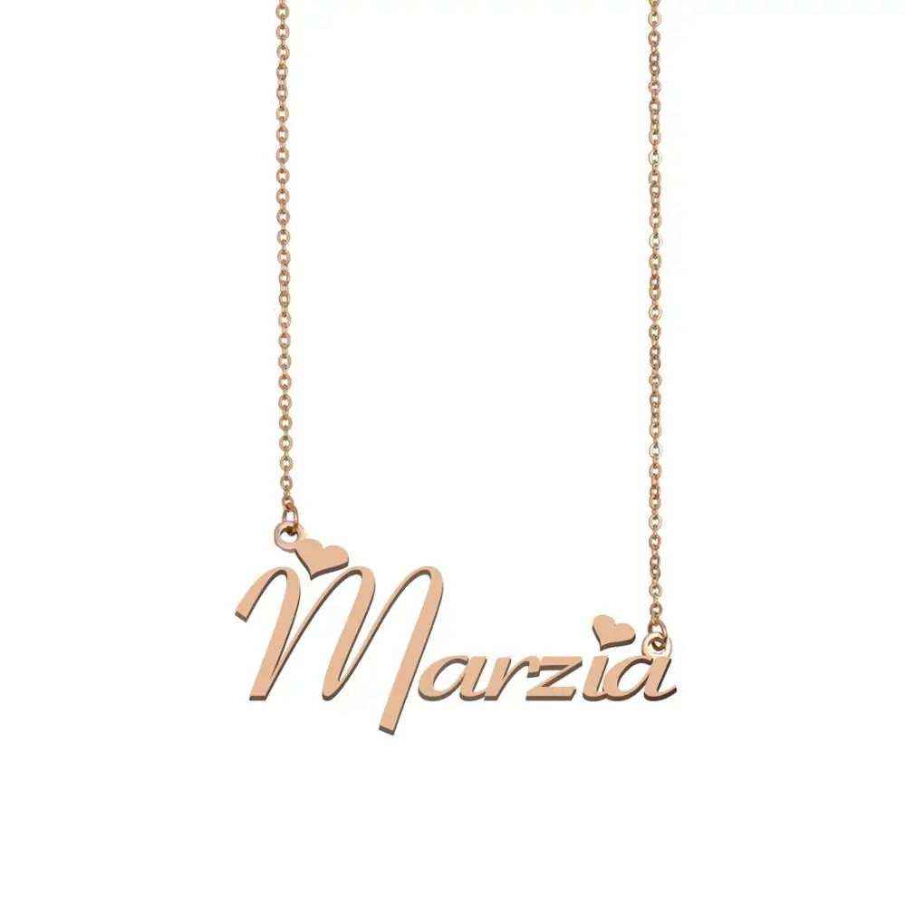 

Marzia Name Necklace , Custom Name Necklace for Women Girls Best Friends Birthday Wedding Christmas Mother Days Gift