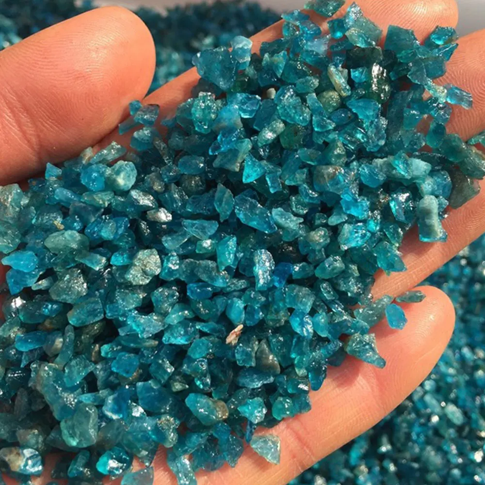 

50g/100g Pack Lot Natural Blue Apatite Crystal Stone Chip Gravel Home Room Decoration DIY Aquarium Healing Fengshui