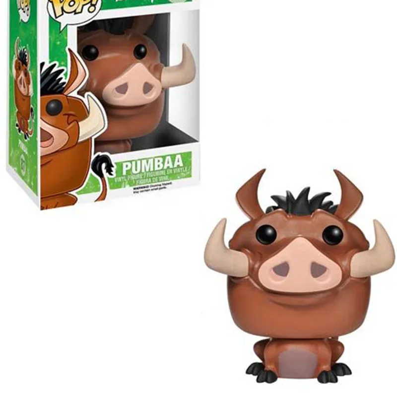 Funko Pop Король Лев муфаса Луау Пумба Симба Виниловая фигурка кукла игрушка мультфильм Король Лев ПВХ фигурка игрушка подарок для детей - Цвет: with retail box