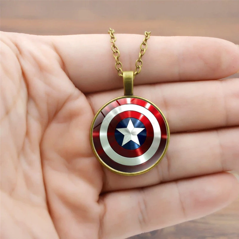 Ожерелье с персонажами из Marvel для мужчин ожерелье Капитан Америка Мстители 4