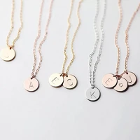 fashion tiny heart dainty initial personality letter name choker necklace for women pendant jewelry accessories gift