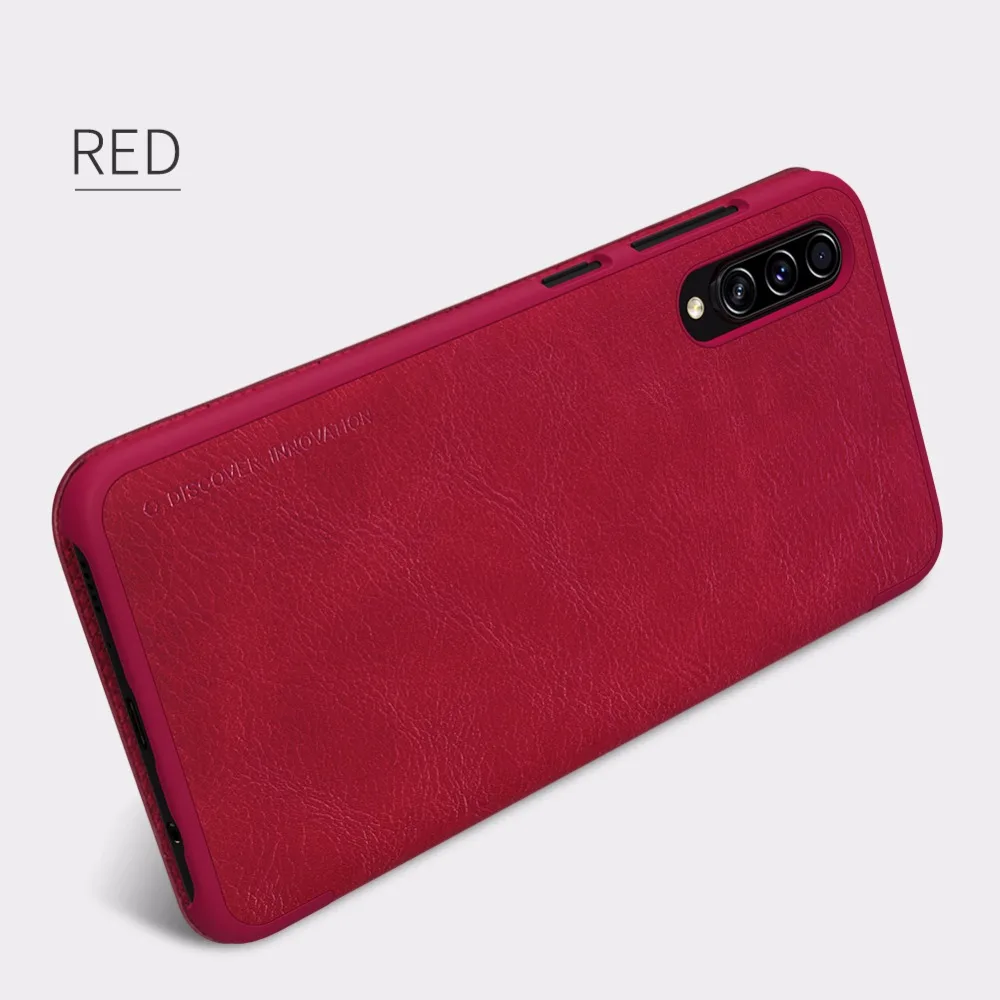 Кожаный чехол Nillkin QIN для samsung Galaxy A70S A50S A30S A20S A10S A20e A51 A90 5G с отделением для карт и бумажником с откидной крышкой