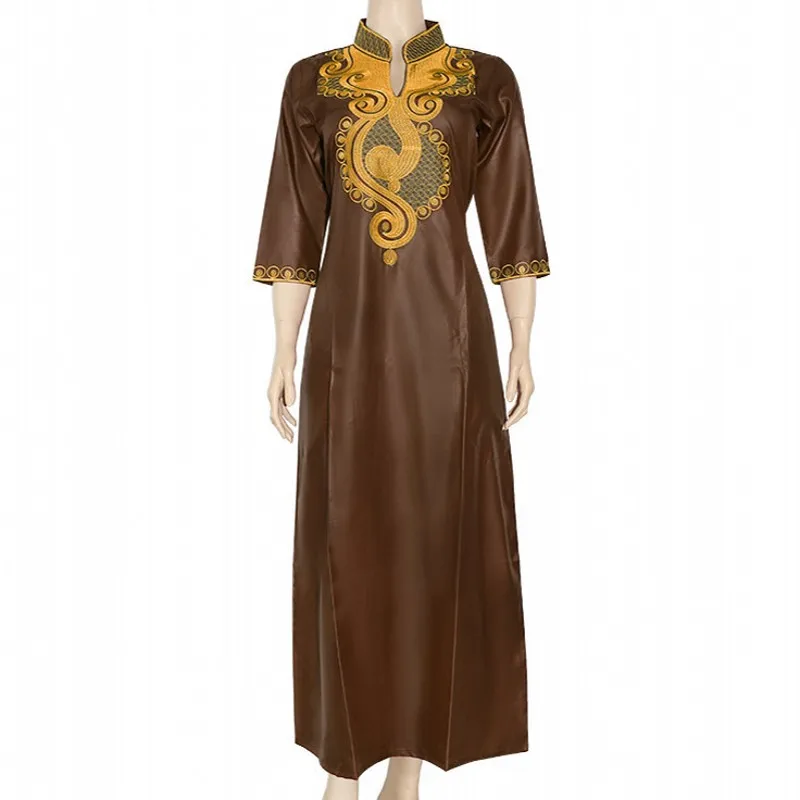

Embroidered Robe African Dresses Women Fitness African Dress Clothes Dashiki Robe Africaine Casual Africa Clothing 4XL Plus Size