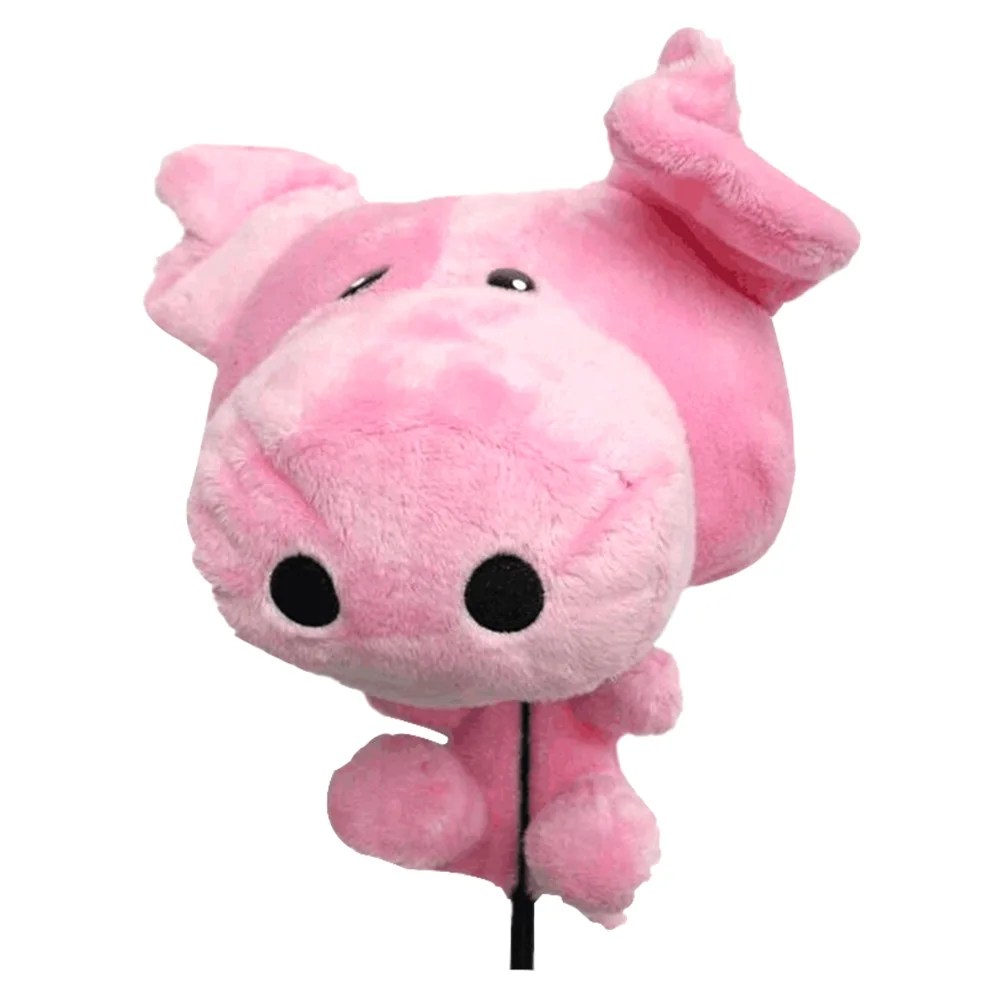 

460cc Driver Animal Soft Fluff Cloth Reusable Cartoon Pig Sports Outdoor Ornaments Anti Scratch Protective Club Head Cover Golf