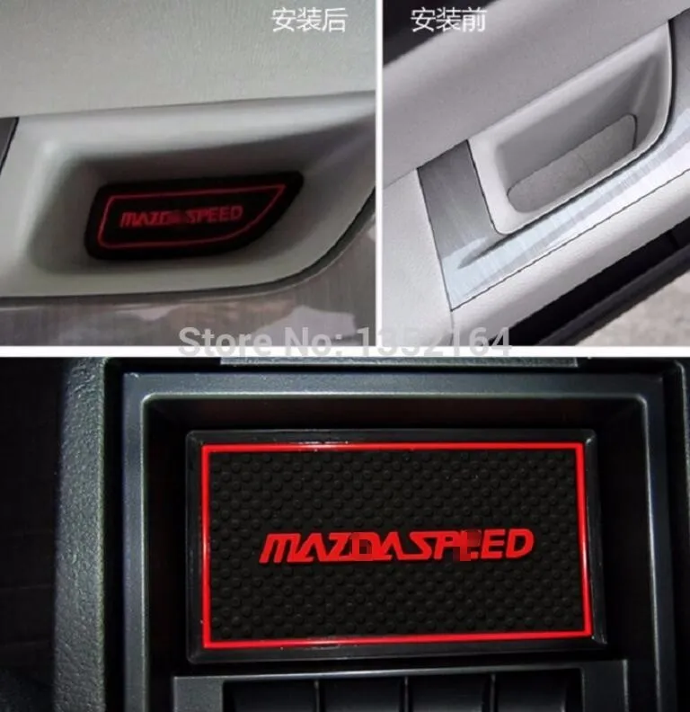 Нескользящий коврик для внутренней чашки прокладка дверных ворот Mazda 6 2009-2012 8
