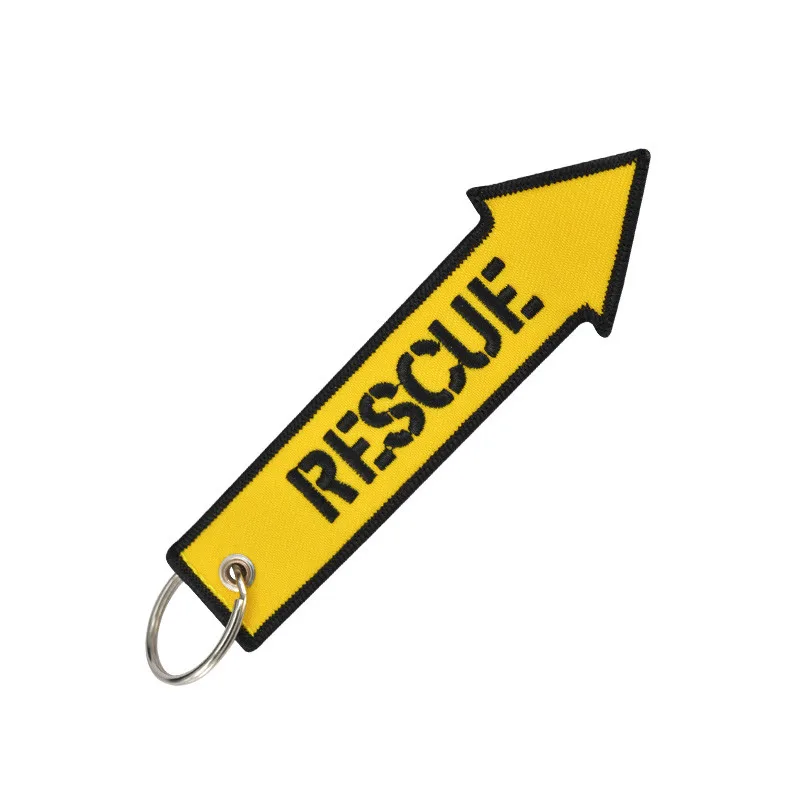 Чемодан бирка Вышивка Багажная Бирка спасти желтая стрелка формы с логотипы