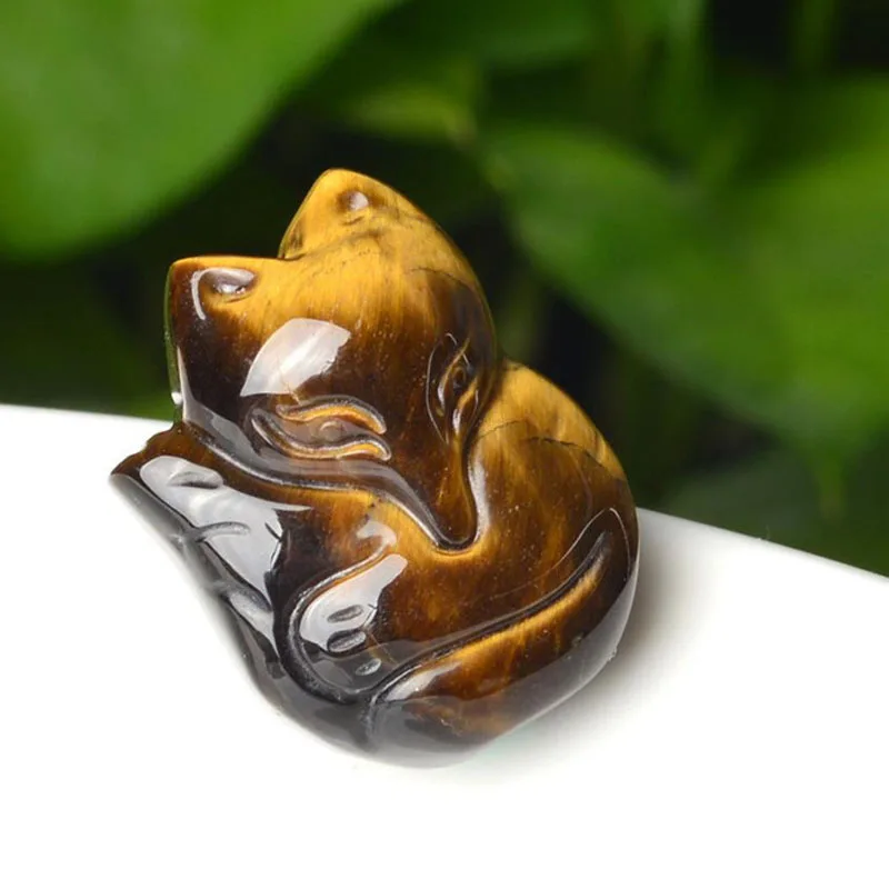 Ожерелье с подвеской из натурального желтого тигрового глаза ожерелье в виде