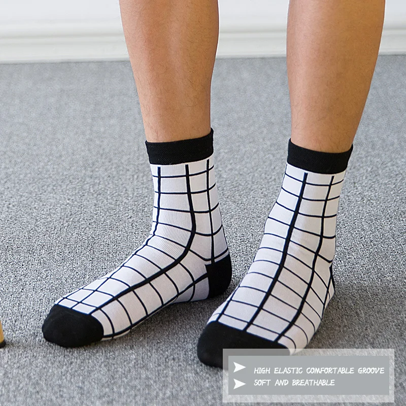 Популярные Модные Классические хлопчатобумажные забавные носки мужские Harajuku