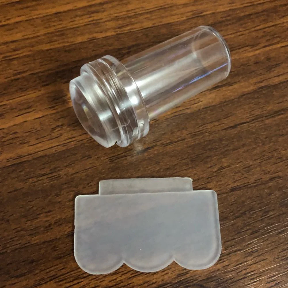 Прозрачный штамп для дизайна ногтей скребок набор силиконовых штампов