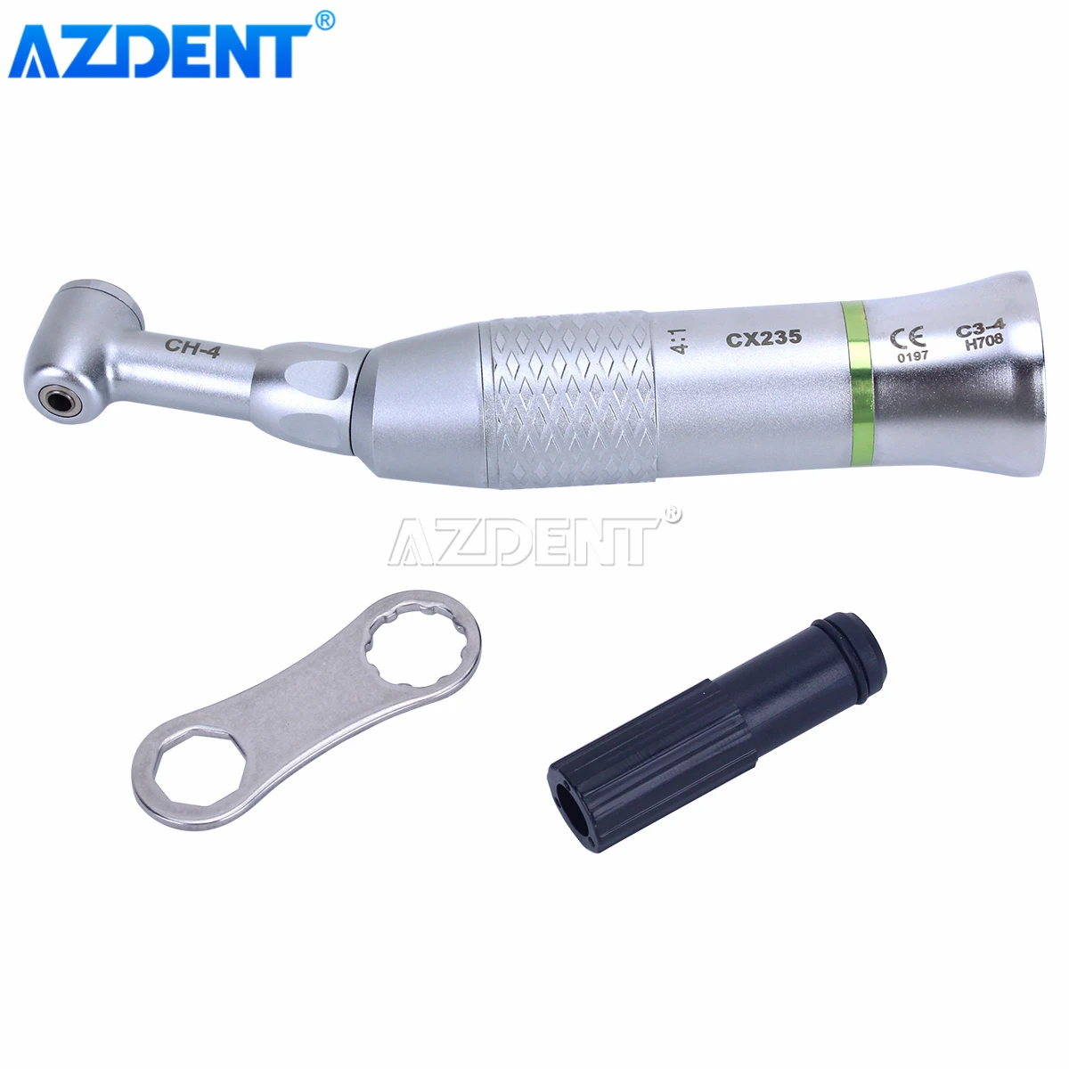 

Dental 4:1Reduction Contra Angle Push Button Type Low Speed Handpiece C3-4