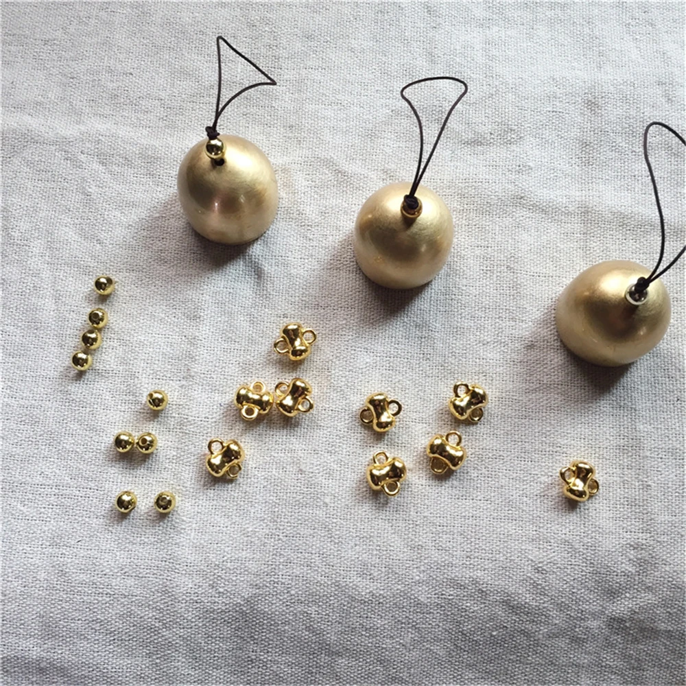 

Christmas Metal Decoration Pure Copper Pendant Brass Door Bell DIY Craft Wind Chimes Making christmas ornament