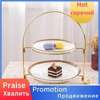 fruit plate european two layer snack rack cake display rack pastry dish serving tray fruit candy shelf room party decoration