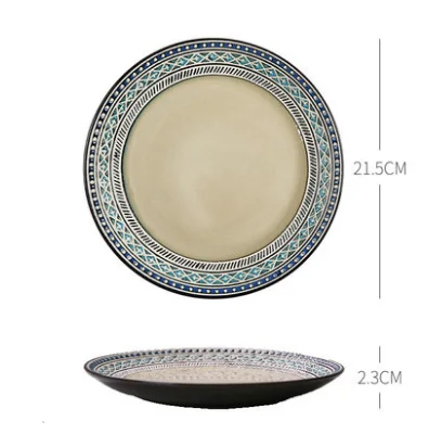 8inch-Flat plate Европейский керамический набор посуды десерт неглубокая тарелка салат закуски, торт тарелки Посуда pf90617 - Цвет: 8inch-Flat plate