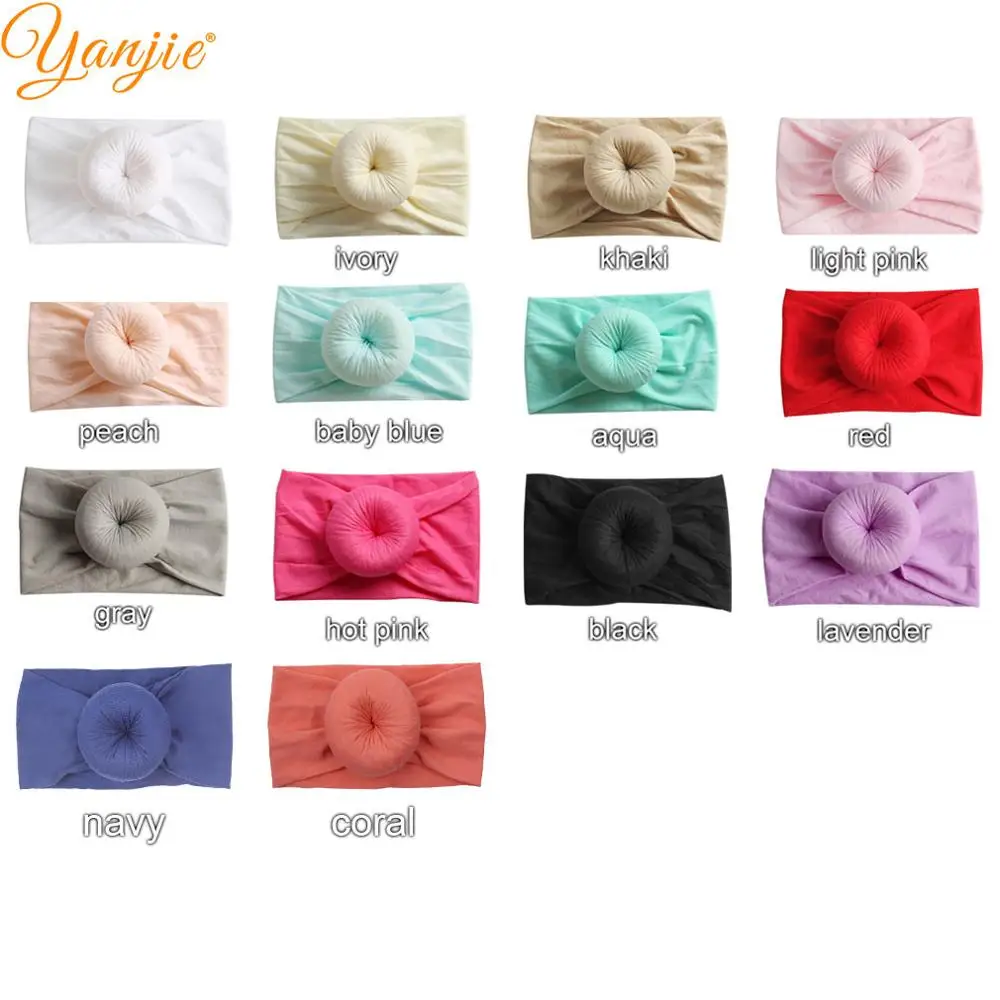 Повязка на голову круглая нейлоновая для девочек 3 размера 2021 мягкий тюрбан