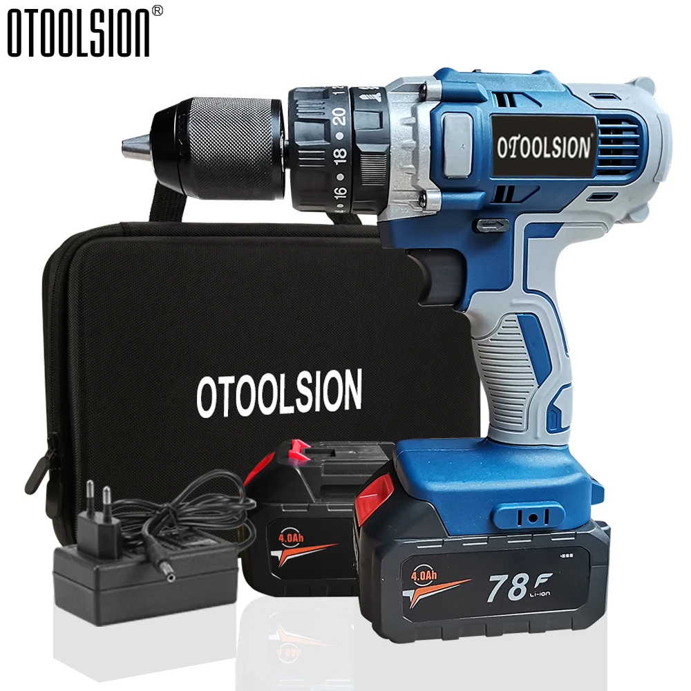 

21V Cordless Drill Wireless Drill 20+3 Torque Electric Tools 2in1 Drill And Screwdriver With Batteries With Screwdriver Bag