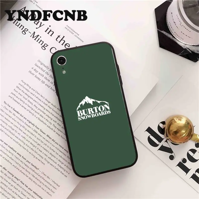 

YNDFCNB Burton Snowboards DIY phone Case cover Shell for iPhone 8 7 6 6S Plus X XS MAX 5 5S SE XR 11 11pro promax