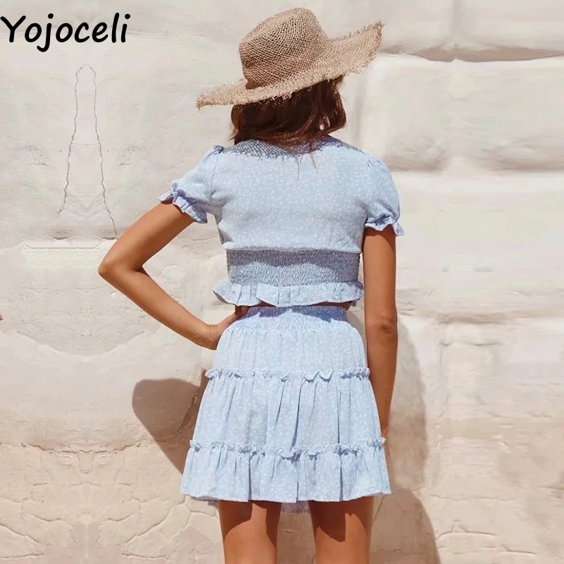 Yojoceli Сексуальная плиссированная короткая Повседневная Блузка для женщин