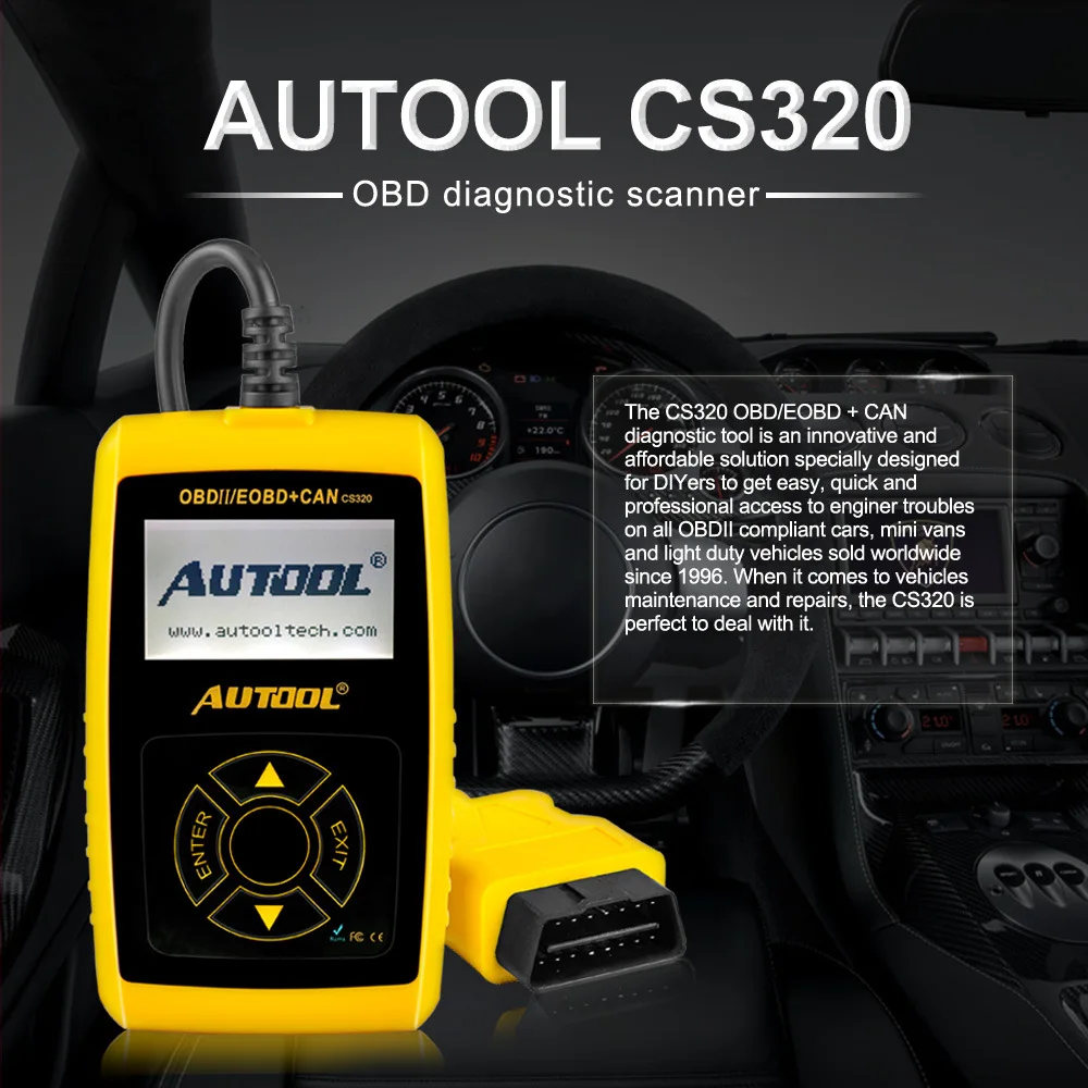 Автомобильный сканер AUTOOL CS320 OBD2 считыватель кодов OBD 2 II диагностический