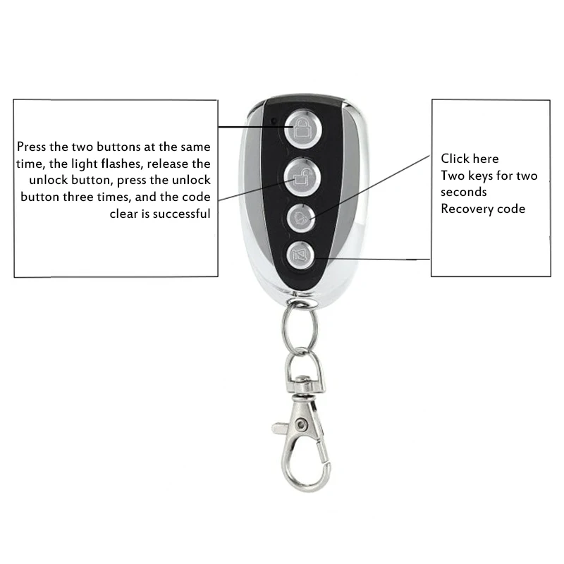 

Metal Electric Cloning Universal Gate Garage Door Opener Remote Control Fob 433Mhz Smart Remote For Anti-theft Home Garage Door