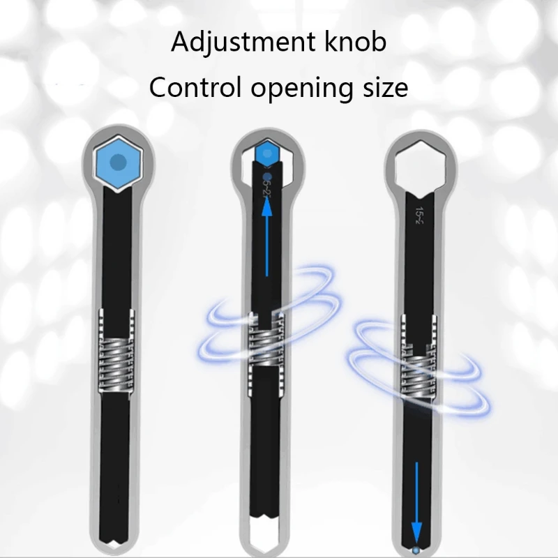 

Multifunction Adjustable Wrench Double Head Spanner Universal Repair Hand Tools for Bicycle Car LX0C