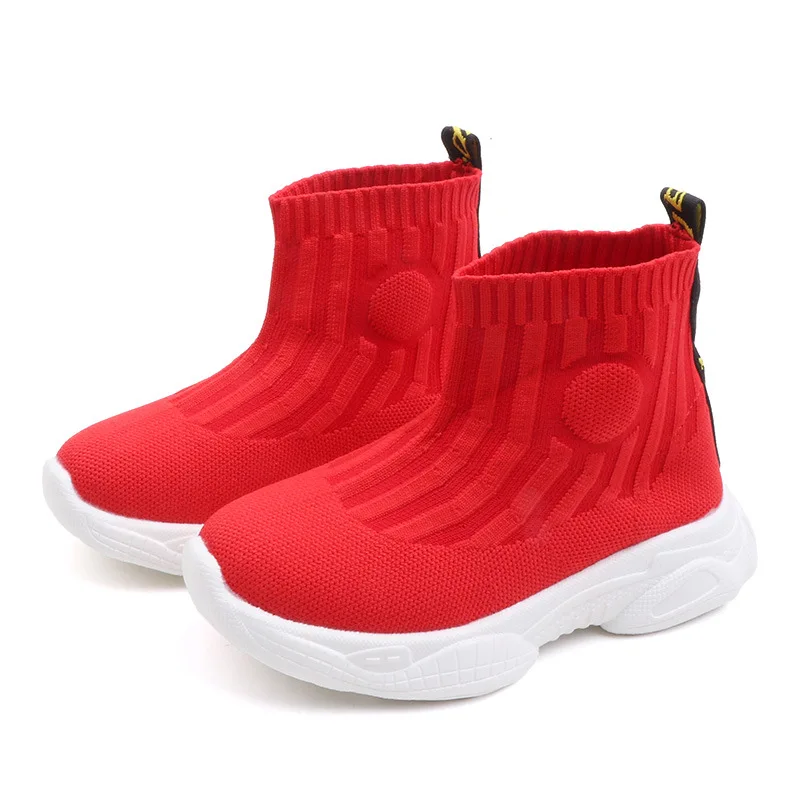 Демисезонные детские ботинки для улицы дышащие осенние на плоской подошве