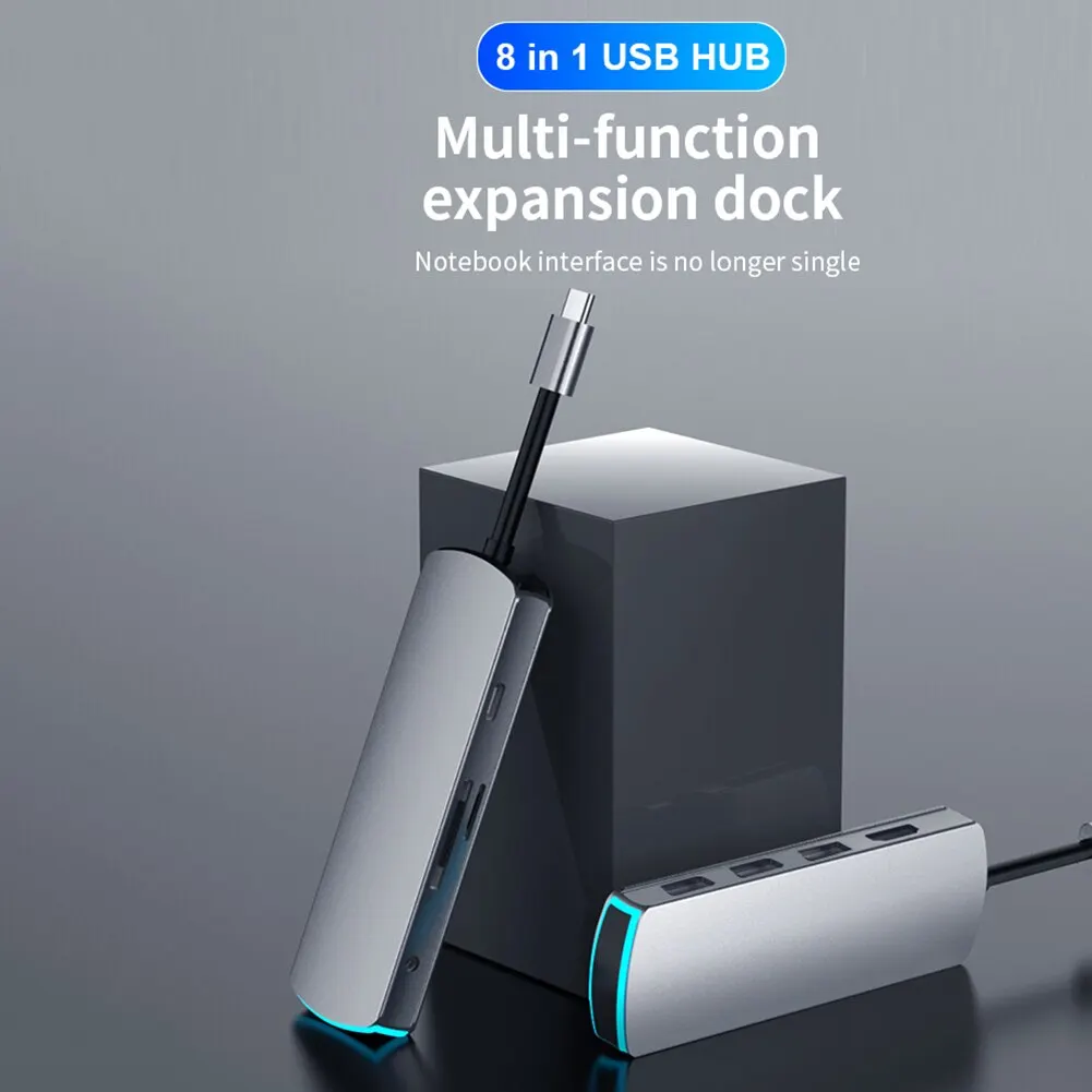 Лидер продаж разветвитель 7 в 1 типа C адаптер с несколькими портами Ethernet-порт 2