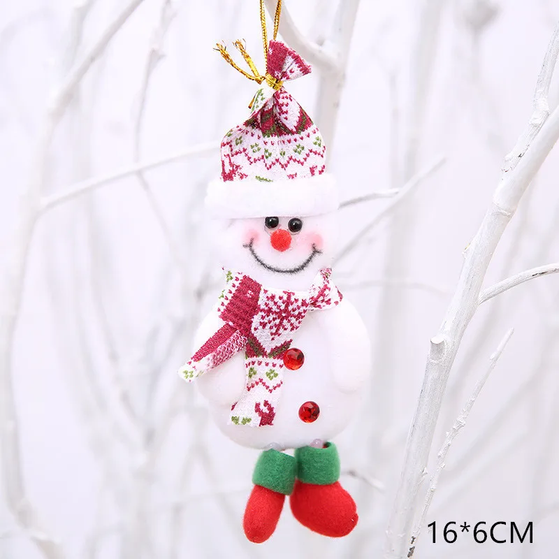 06 Год Милые новогодние куклы Санта-Клаус/Снеговик/Лось Noel Рождественская елка украшение для дома Рождество Navidad подарок для детей - Цвет: 06