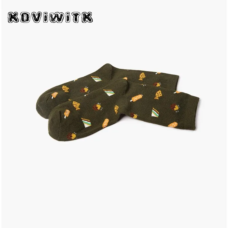 Удобные дышащие носки для пар с фруктовым узором skarpetki fashion moomin beautiful mujer chaussettes |