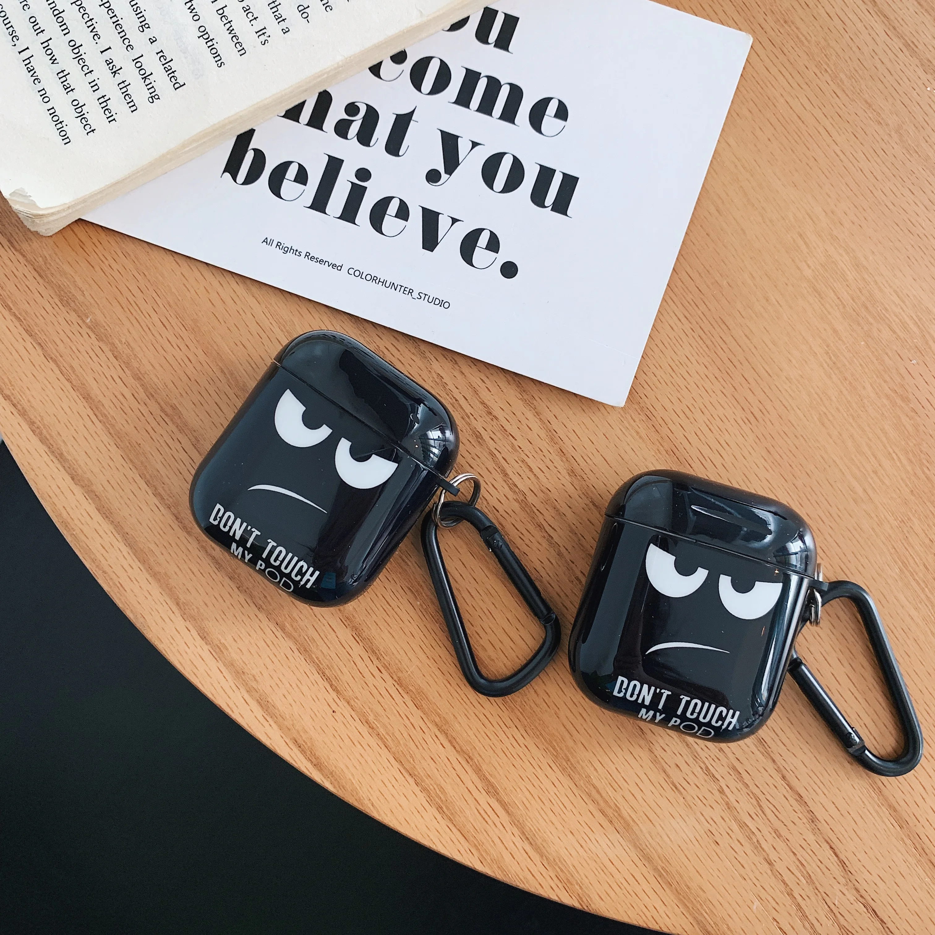 Мультяшные глаза милые наушники чехол для Apple беспроводной Bluetooth гарнитура Airpods силиконовый чехол Airpods зарядная коробка аксессуары