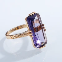elegant lady big size crystal cz stone purple rings for women dinner fashion bridal wedding party trendy jewelry bague anillo