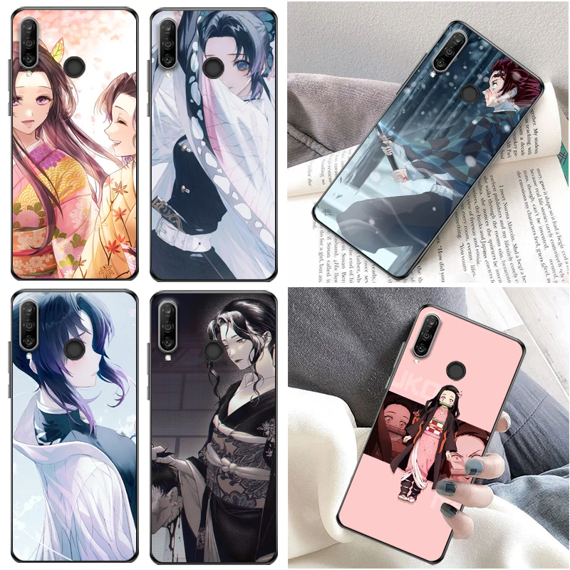 

Demon Slayer Agatsuma Zenitsu Kamado Tanjirou Kimetsu No Yaiba Kamado Nezuko Phone Case For Huawei P30 Pro Lite Back Cover