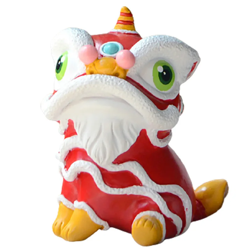 

Lion Dance Creative Cute Chinese Style Ornaments Small Decoration Lion Dance Opening Gift Birthday Gift