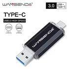 Флеш-накопитель WANSENDA OTG 2 в 1, USB 3,0 и Type C, 32 ГБ, 64 ГБ, 128 ГБ, 256 ГБ, 512 ГБ, внешний накопитель, флешка, USB-карта