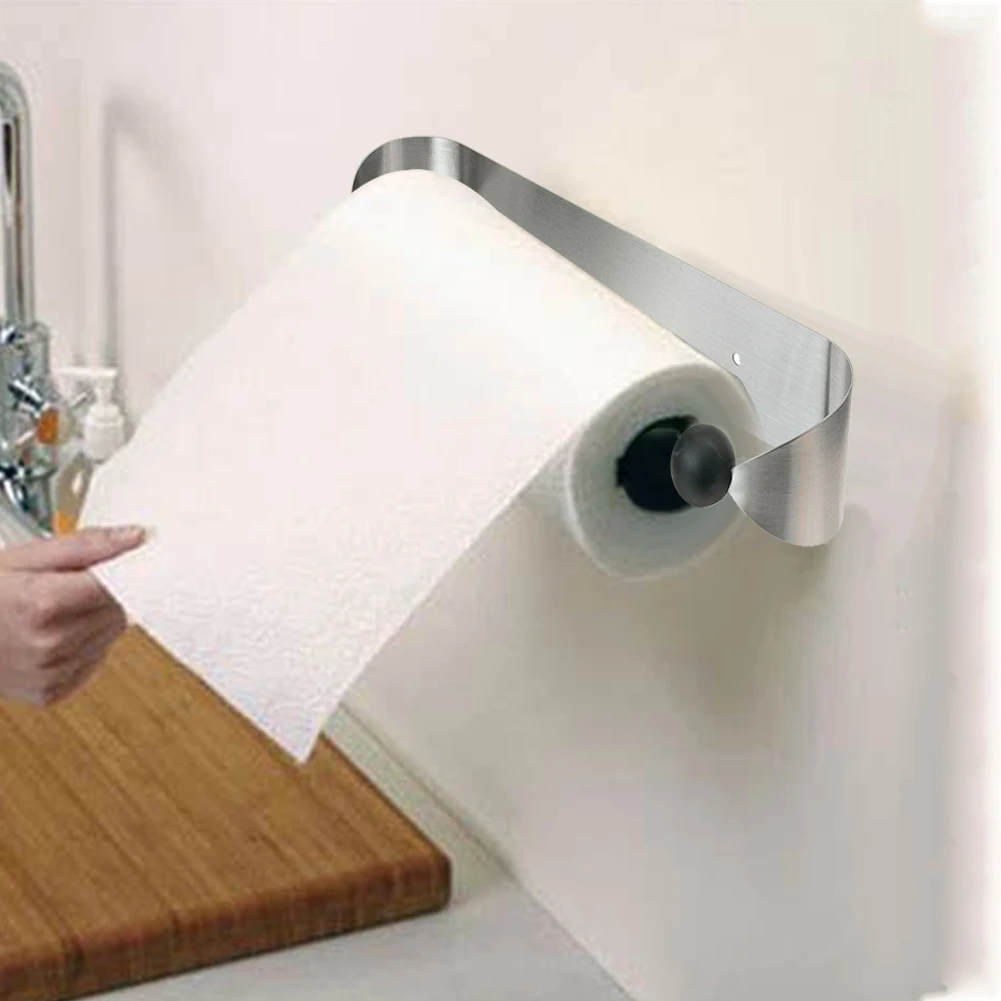 

Wall Mount Restaurant Paper Towel Holder Home Stainless Steel Easy Install Multipurpose Space Saving Hotel Kitchen Bathroom