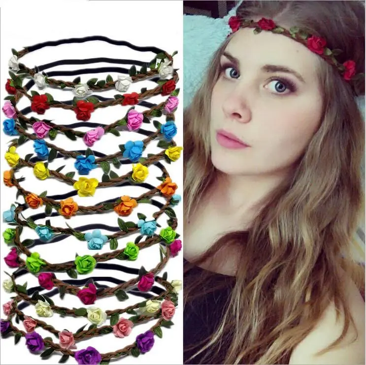 

Повязка на голову женская в стиле бохо, с цветочным рисунком