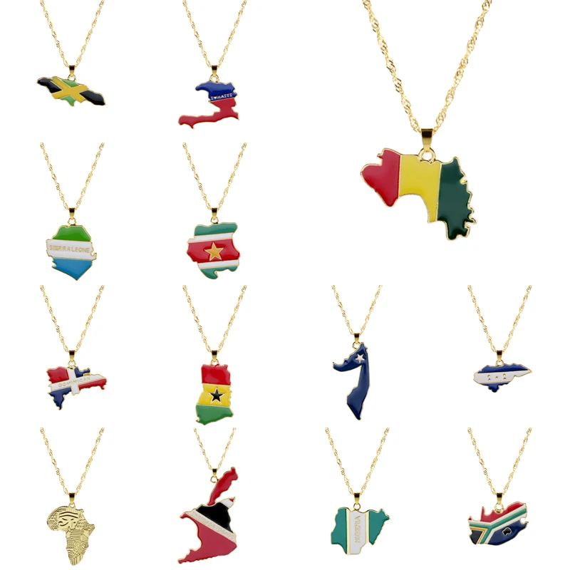 Кулон Карта Африки Цепочки и ожерелья для Для женщин мужчин Африке Курдистана