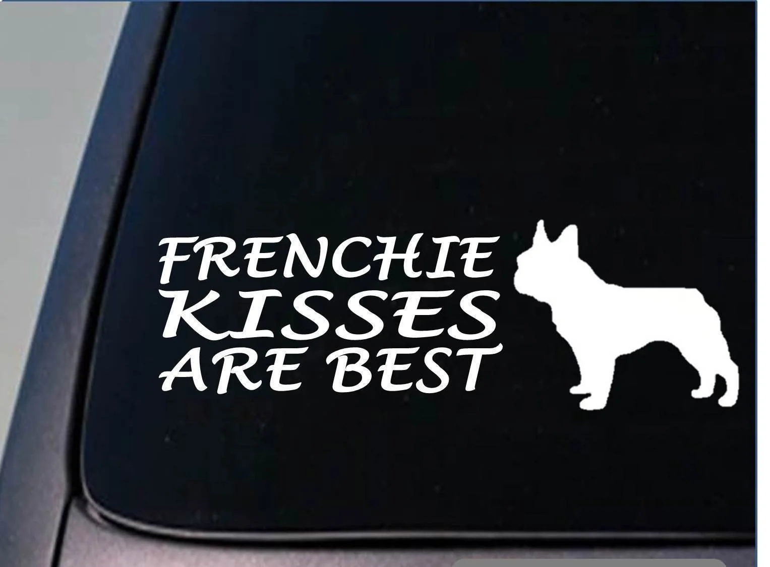 Frenchie поцелуев лучше всего Стикеры 8 "винил панель в форме французского бульдога