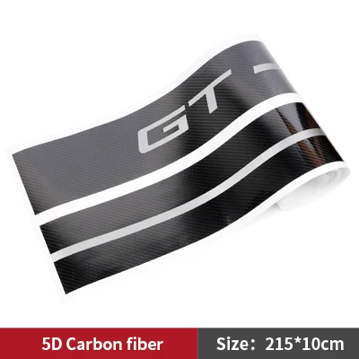 Carbon Fiber TPIC наклейки для автомобиля из углеродного волокна GT LOGO, боковые полосы для гоночного автомобиля, наклейки для кузова и наклейки для Ford Mustang 2009 - Название цвета: Carbon Fiber