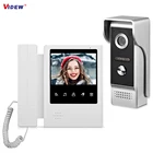 Видеодомофон VIDEW, дверной звонок с камерой, видеодомофон с экраном 4,3 дюйма, ИК система ночного видения для входной двери для дома и виллы