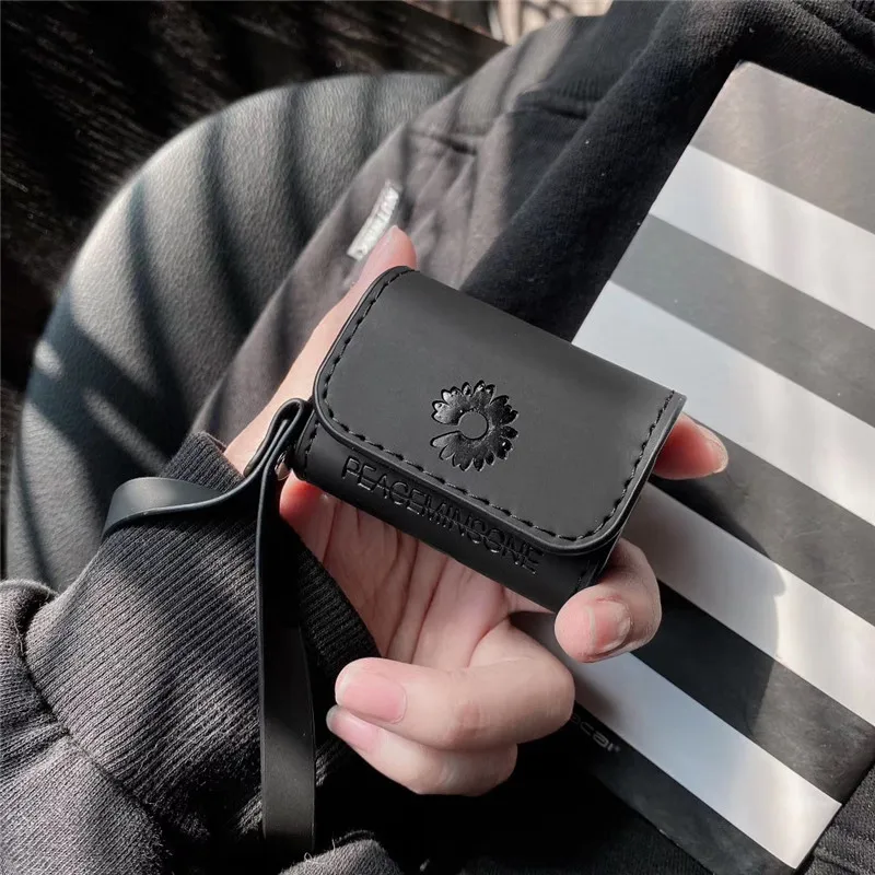 

For Airpods 2/1 pro 3 Korea peaceminusone Fragment Daisy Earphone Wireless Headset silicone Case soft leather cover