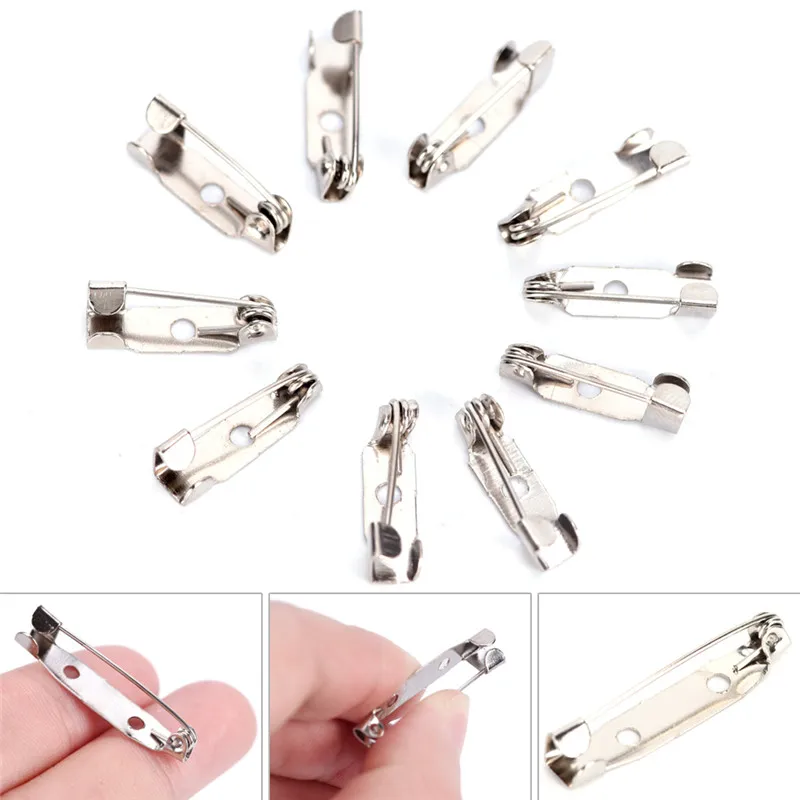 

10 PCs 1.5/3/4cm 25mm y White Brooch Pins Brooch Safety Lock Pin Fashion Simple DIY Brooch Jewelry Accessory Parts
