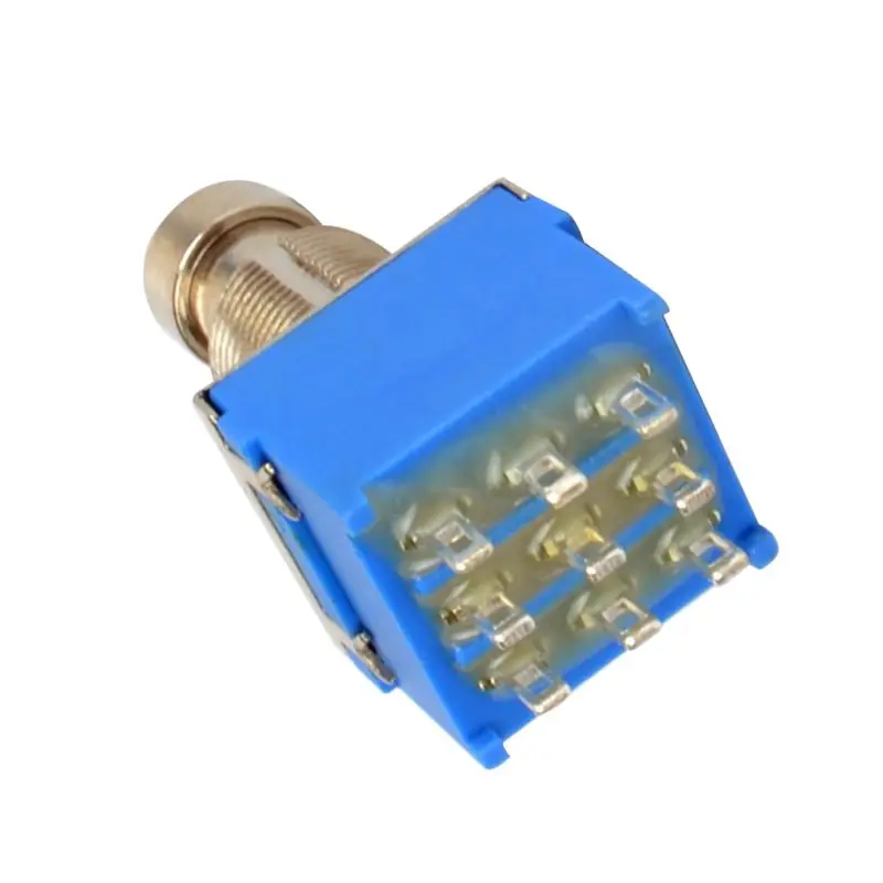 

10PCS 3PDT 9-PIN Metal Guitar Effects Stomp Switch Bypass Pedal Box Foot Switch